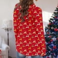 thumbnail image 4 of Lenago Women's Christmas Cardigan Santa Claus Print Cardigan Long Sleeve Cardigan Sweater Coat, 4 of 6