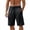 Black, variant on Big & Tall Men's Mesh Athletic Shorts 10" Inseam Summer Workout Knee Length Short Pants Lightweight Breathable with Elastic Waist for Basketball