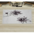 thumbnail image 1 of Watercolor Flower Decorative Rug, Flora Drawing Soft Spring Colors Retro Style Floral Art, Quality Carpet for Bedroom Dorm and Living Room, 6 Sizes, Taupe Grey, by Ambesonne, 1 of 1