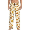 thumbnail image 2 of Kdxio Pumpkin Maple Leaves Print Men's Sleep Pajama Pant Lounge Pants with Pockets, 2 of 8
