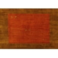 thumbnail image 1 of Ahgly Company Machine Washable Indoor Rectangle Abstract Yellow Contemporary Area Rugs, 7' x 10', 1 of 4