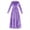 Dark Purple, variant on IBTOM CASTLE Kids Little Girls Maxi Velvet Dress with Pockets Long Sleeve Casual Pageant Party Evening Gown 6-7 Years Green