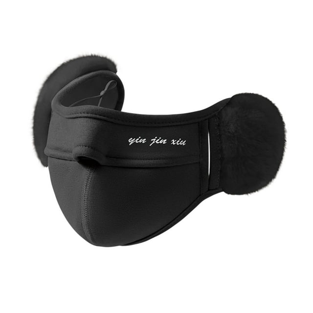 Abbracc Cache-Oreilles Respirant Demi-Visage pour Camping Randonnée Cyclisme Noir