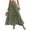 Green, variant on Women's Maxi Skirt Elastic Waist Tiered A-Line Boho Casual Button Front Ruffle Hem Flowy Long Skirts