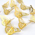 thumbnail image 1 of 12 Uds. De mariposas artificiales doradas con textura de Metal para decoración de tartas, simulación de mariposas, artesanías para bodas, decoración para fiestas Tan Jianjun unisex, 1 of 2