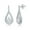 White Opal, variant on Created White/Blue Opal Pear-Shaped with Cubic Zirconia Sterling Silver Lightweight Dangling Earrings Jewelry for Women or Teens