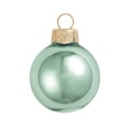 thumbnail image 2 of 2ct Shiny Shale Green Glass Ball Christmas Ornaments 6" (150mm), 2 of 3