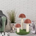 thumbnail image 2 of 3 Mushroom Pole Cat Scratching Post | Natural Sisal Cat Scratchers with Interactive Toys, Plastic Material for Cats, 2 of 8