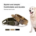 thumbnail image 3 of Dog Collar Leash Set with Alloy Buckle Pet Medium Large Dogs Control High Strength Nylon Training Outdoor Accessories XL Size Brown, 3 of 7