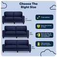 thumbnail image 4 of Serta Palisades 73" Track Arm Sofa with Removable Covers Navy Blue, 4 of 17