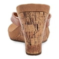 thumbnail image 2 of STYLE & COMPANY Womens Brown Padded Chicklet Round Toe Wedge Slip On Heeled Thong Sandals 12 M, 2 of 4