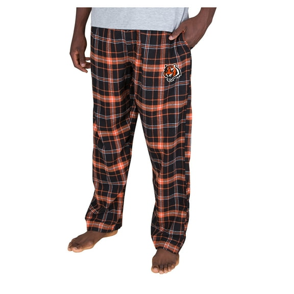 Men's-Concepts Sport  Black Cincinnati Bengals Ultimate Plaid Flannel Pants