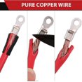 6 AWG 24 Inch Power Inverter Battery Cables for Car Marine Solar ATV Lawn Mower