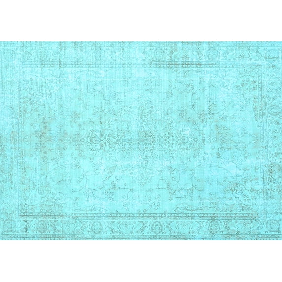 Ahgly Company Indoor Rectangle Persian Light Blue Traditional Area Rugs, 2' x 3'