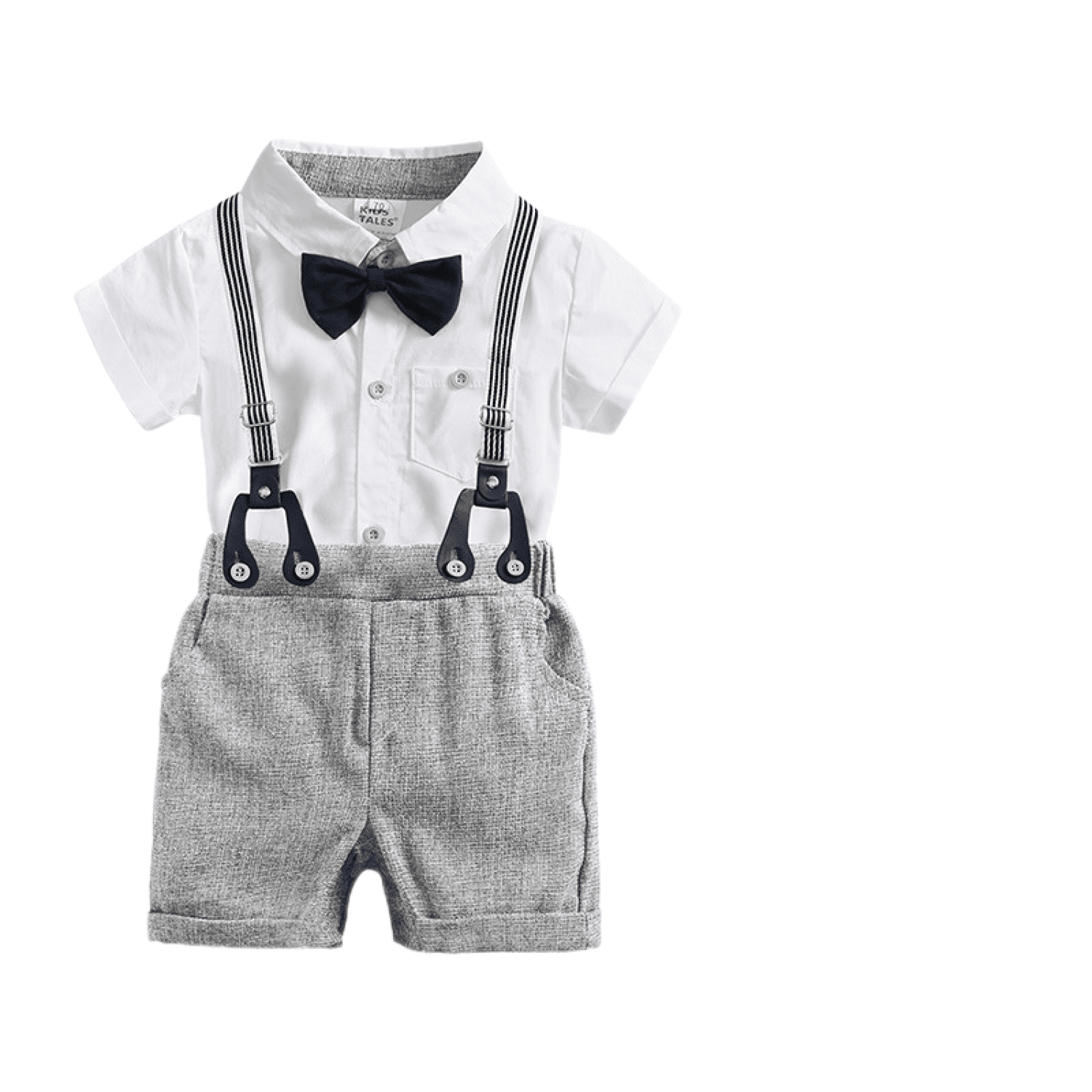 Newborn Baby Boys Gentleman Outfit Romper Shirt Suspender Shorts Toddler Clothes 