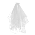 thumbnail image 1 of MasteelfCA 1 Pce Voile de Robe de Mariée Élégant Voile de Mariage Romantique, 1 of 8