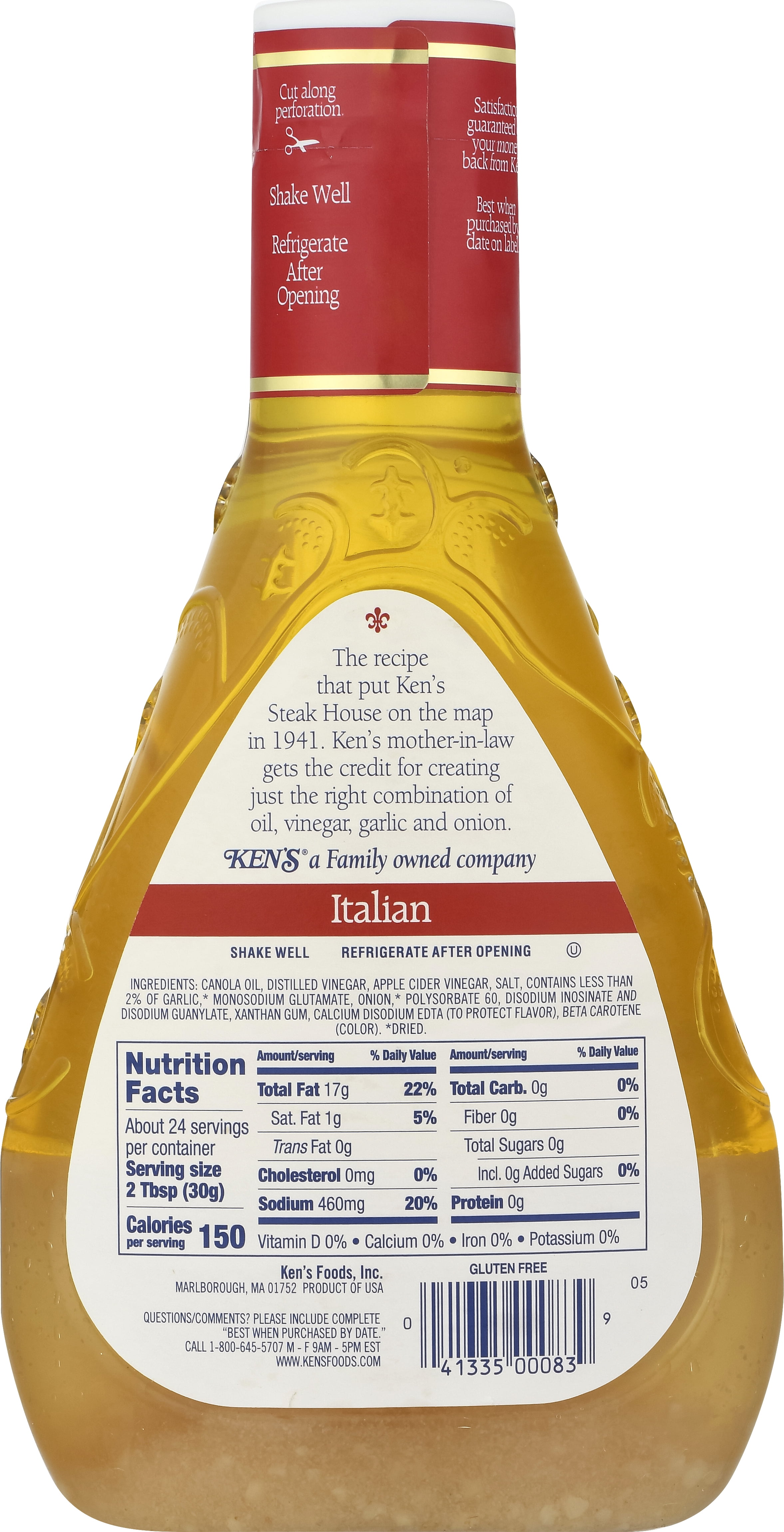 (3 pack) Kens Steak House Italian Salad Dressing & Marinade 24 fl oz