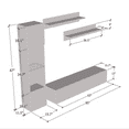 thumbnail image 5 of Fly G3 30TV Wall Mounted Floating Modern Entertainment Center, 5 of 5