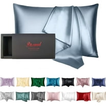 Premium Natural Mulberry Silk Pillowcase for Hair and Skin Made in USA, 22 Momme 6A Silk Pillow Cases Standard Size with Zipper, Ideal for Women's Beauty Sleep, 1 Pc 20"x26" 