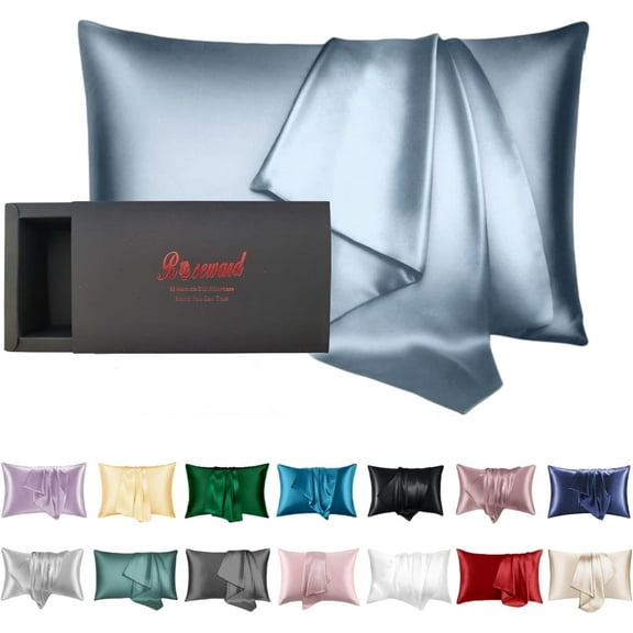 Premium Natural Mulberry Silk Pillowcase for Hair and Skin Made in USA, 22 Momme 6A Silk Pillow Cases Standard Size with Zipper, Ideal for Women's Beauty Sleep, 1 Pc 20"x26" 