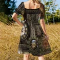 thumbnail image 4 of Steampunk wonderful clockwork with gears Sleeveless Dress Casual dresses dresses summer woman 2024 dress summer, 4 of 7