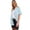 Cloud Blue Check, variant on Women's Plus Size Tie-Sleeve Button-Down Shirt