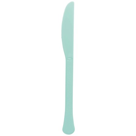 Amscan Premium Heavy Weight Plastic Knives Pack of 50 Party Supply, Robin's Egg Blue, 12.7 x 8.6