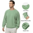 thumbnail image 4 of Pepypepy Men’s Cotton Crewneck Pullover – Lightweight Long Sleeve Sweatshirt in Solid Colors, S-XXL, 4 of 7