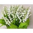 thumbnail image 5 of Zukuco Artificial Lily of The Valley Flowers Arrangement Bundle for Wedding Bouquet Home Decor Garden Decoration White Wedding Artificial Flowers (White, 12), 5 of 8