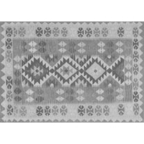 Ahgly Company Indoor Rectangle Southwestern Gray Country Area Rugs, 5' x 7'