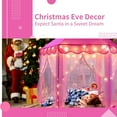 thumbnail image 6 of Play Tents for Girls, Kids Play Tent with LED Lights, Large Size 55" x 53" Pink Hexagon Kids Playhouses Indoor & Outdoor, 6 of 8