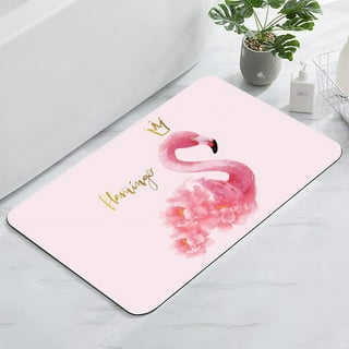  Flamingo P Memory Foam Bath Mat for Bathroom Non Slip