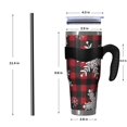thumbnail image 4 of 40oz Tumbler,Red Christmas Snowflake and Plaid Pattern Insulated Tumblers with Removable Handle,Stainless Steel Double Vacuum Coffee Tumbler Cup with Straw for Home,Office,Travel,Party, 4 of 5