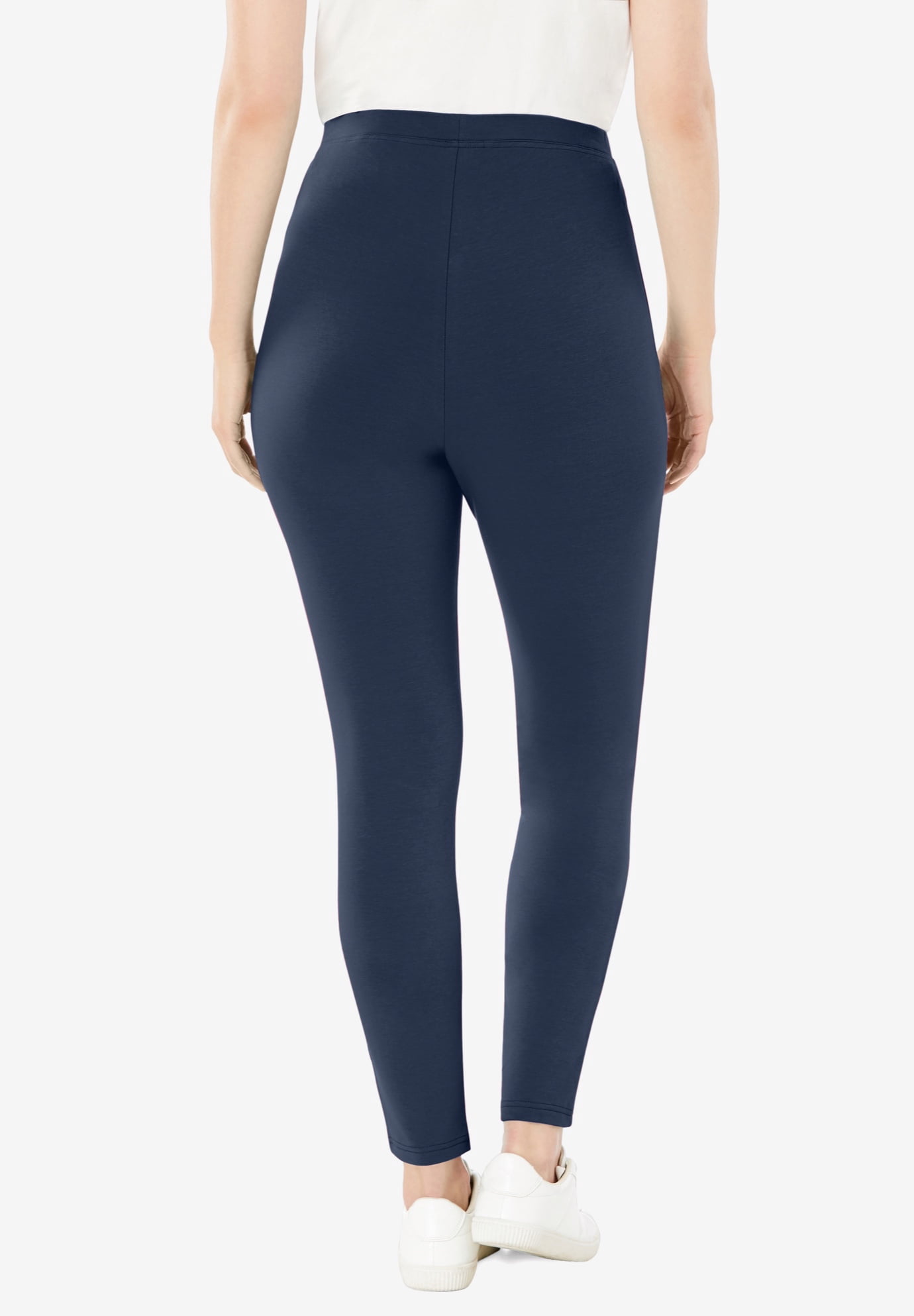 Plus Size Petite Stretch-Cotton Knit Pull-On Leggings - image 2
