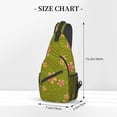 thumbnail image 3 of ZNDUO Sling Bag, Men Shoulder Backpack Small Cross Body Chest Sling Backpack-Green Flower Pattern, 3 of 8