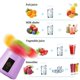 thumbnail image 4 of Portable Personal Size Blender with Sponge Brush, USB Rechargeable Mini Juicer Blender for Smoothies and Shakeson Travel Sports Kitchen, 4 of 5