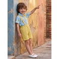 thumbnail image 6 of BemeyourBBs Toddler Baby Boy Gentleman Church Outfit Infant Baby Boys Summer Clothes Short Sleeve Button Down Bowtie Shirt Suspender Shorts Overalls Set Toddler Boy Summer Holiday Beach Outfit, 6 of 9