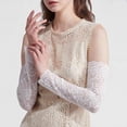 thumbnail image 5 of Lace Arm Sleeves For Women Wedding Sleeve, Floral Long Fingerless Lace Gloves for Bridal Party Prom Costume, 5 of 8
