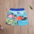 thumbnail image 6 of Styles I Love Little Boys Graphic Print Swim Shorts Bathing Suit Beach Pool Boy Swim Trunks (Light Blue - Tropical, 90/1-2 Years), 6 of 7