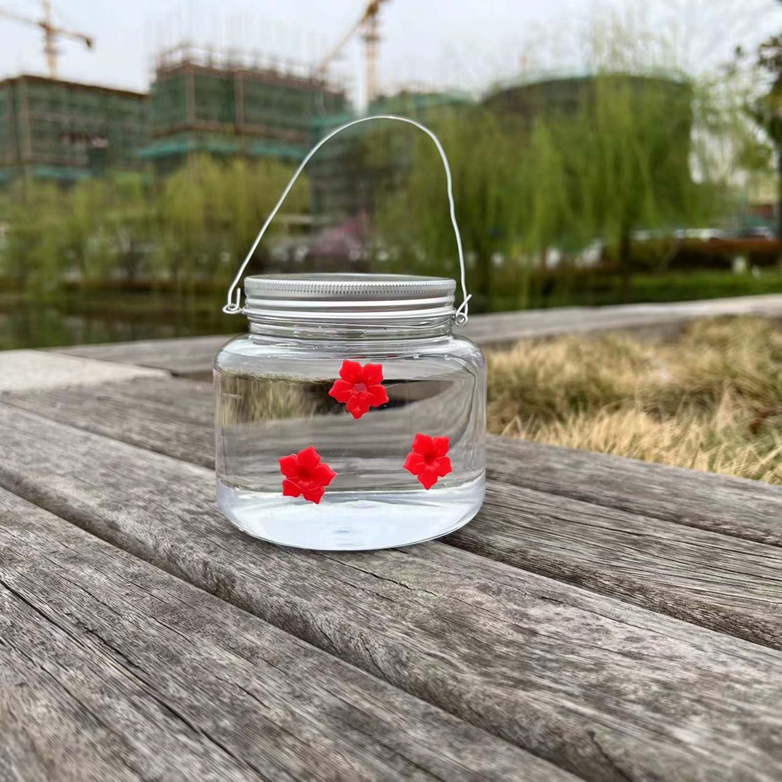 Hummingbird Feeders For Outdoors Hanging 2 Pack 500 ml Clear Reservoir Design Portable Garden Yard Patio Feeder
