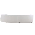 thumbnail image 4 of JERFIT Modern Boucle Fabric Curved Sectional Sofa with Chaise, Left Facing L-Shaped Couch for Living Room, Luxurious Upholstered Furniture, White, 4 of 10