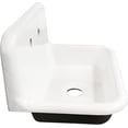thumbnail image 2 of Gourmetier 30X20 Cast Iron Single Bowl Wall Mount Sink With White GCLWS302019, 2 of 8