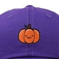 thumbnail image 2 of Dalix Baby Pumpkin Embroidered Cotton Baseball Cap Adjustable Dad Hat Womens in Purple, 2 of 5