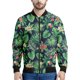 thumbnail image 2 of Chaqueta bomber con estampado de hojas tropicales en flor para hombre, sudadera de manga larga en 3D, chaqueta bomber de calle de gran tamaño con cremallera, 2 of 4