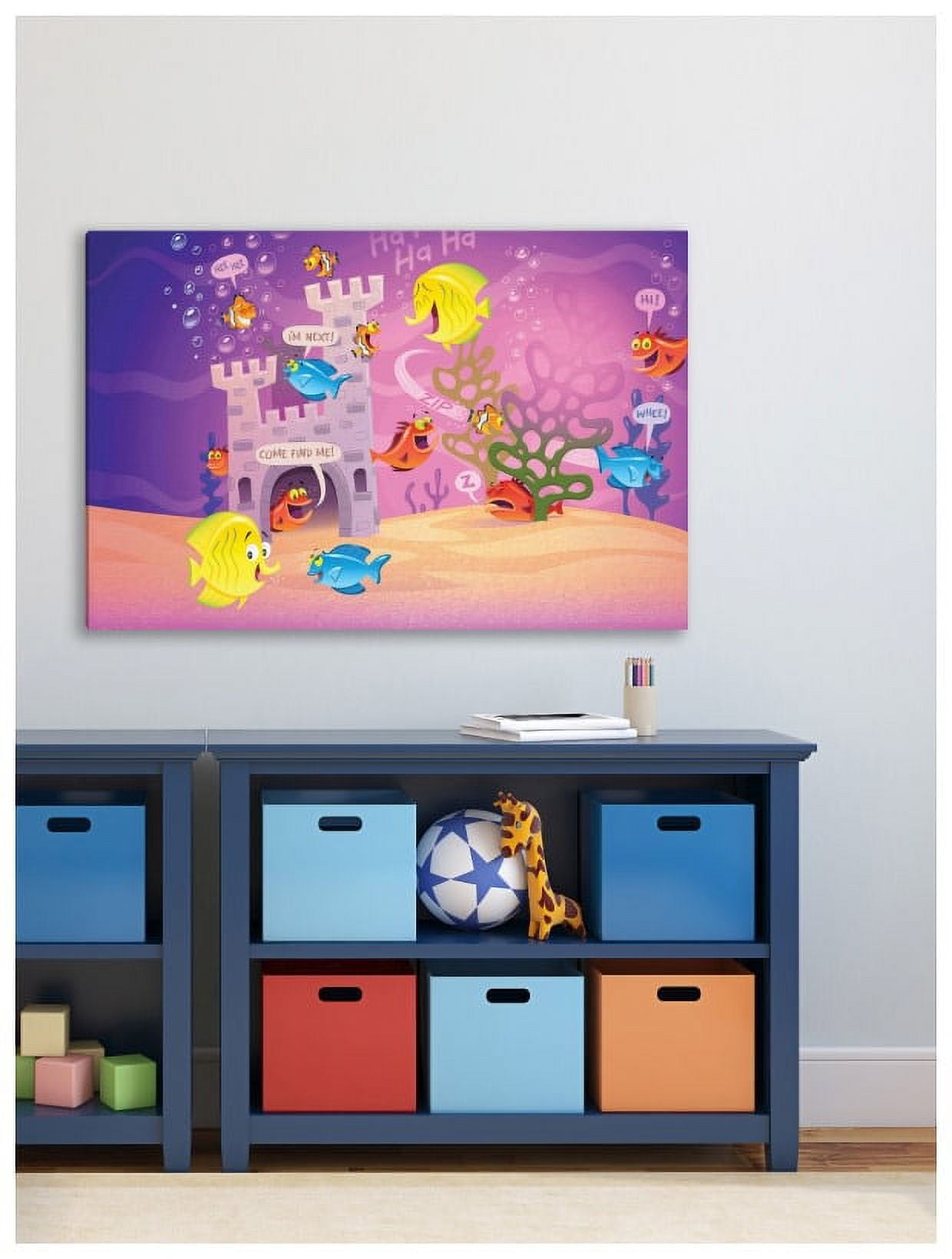Marmont Hill "Fishes" by Curtis Painting Print on Canvas