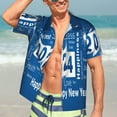 thumbnail image 7 of Kll Men'S Hawaiian Shirt Short Sleeve Button Down Beach Shirts-Happy New Year 2024, 7 of 7