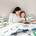 thumbnail image 4 of Castle Fairy Colorful Truck Boy 7-Piece Twin Bedding Sets,Cartoon Car Bedding Comforter Set,Construction Vehicles Breathable Sheet Sets,Lightweight Room Decor, 4 of 8