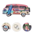 thumbnail image 2 of Hawaiian Bus Shape Hanging Sign Wood Sign Beach Themed Hanging Sign Wood Front Door Sign, 2 of 4