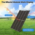 thumbnail image 3 of Bifacial 200W Solar Panel Home RV PV Power Off-Grid Boat Power Camping Battery, 3 of 28