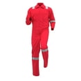 thumbnail image 2 of Txeol Mens Workwear Coveralls Work Mechanic Jumpsuits Long Sleeve Coverall Work Wear with Multi Pockets,Red,XXXXL, 2 of 5